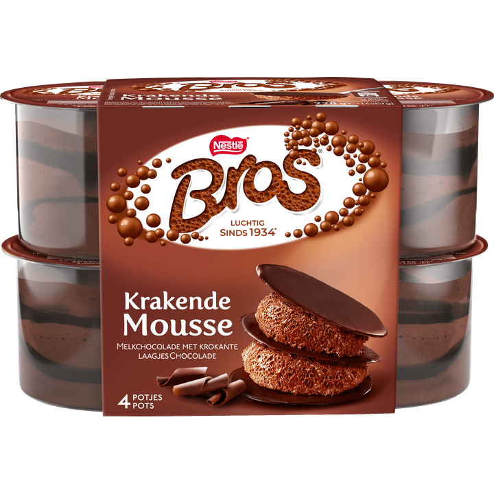Nestlé Bros Krakendemousse 4 x 57 g