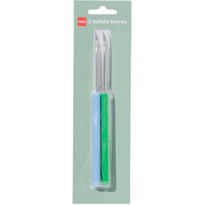Aardappelmesjes groen/blauw 2 Stuks