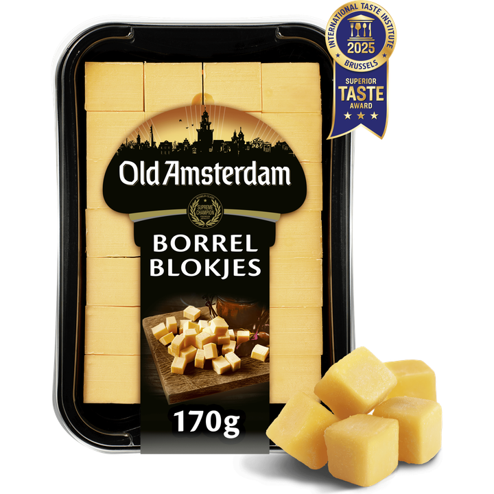 Old Amsterdam Original 48+ Voorgesneden Borrelblokjes 170 g