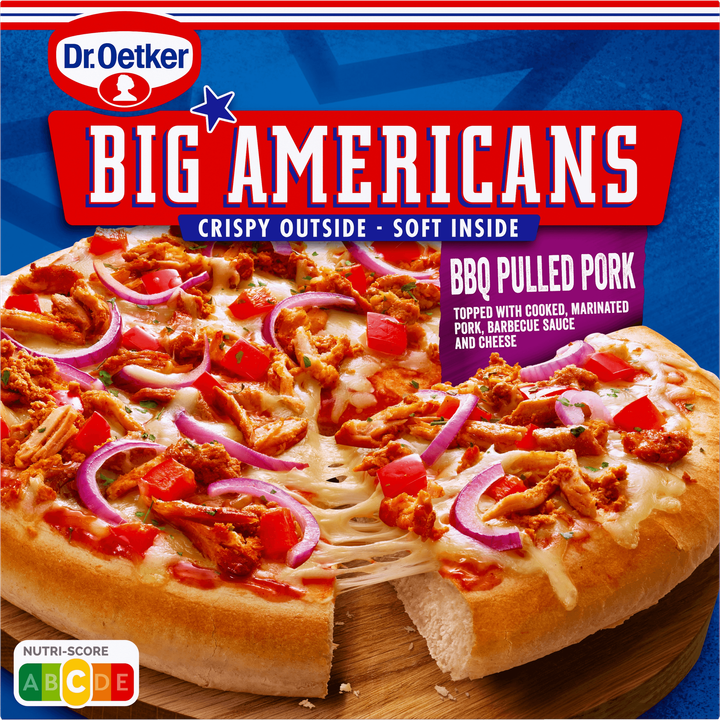 Dr. Oetker Big Americans Pizza BBQ Pulled Pork 420 g