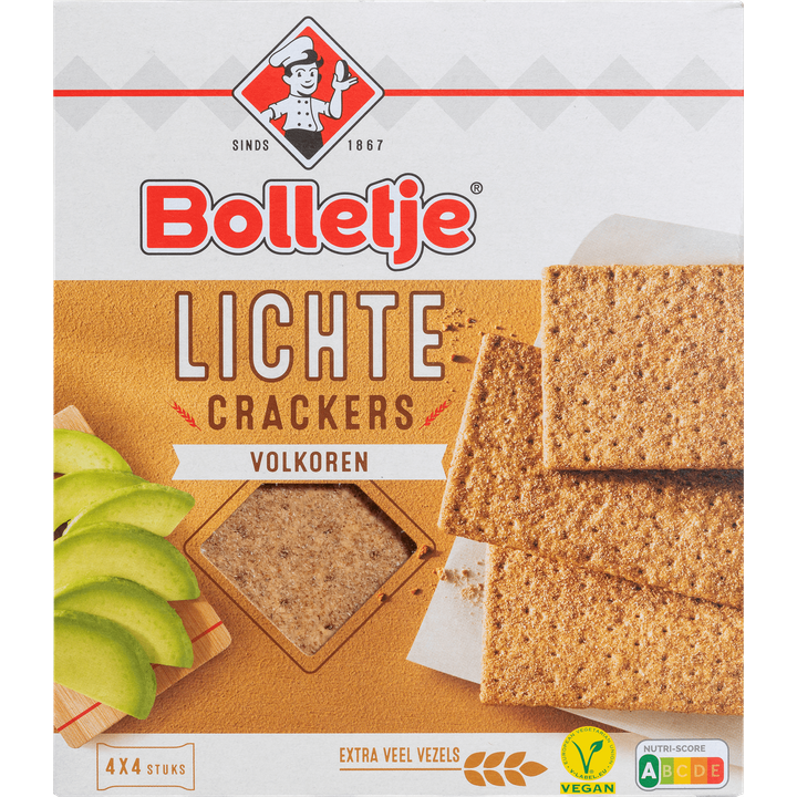 Bolletje Lichte Crackers Volkoren 4 x 4 Stuks 190 g