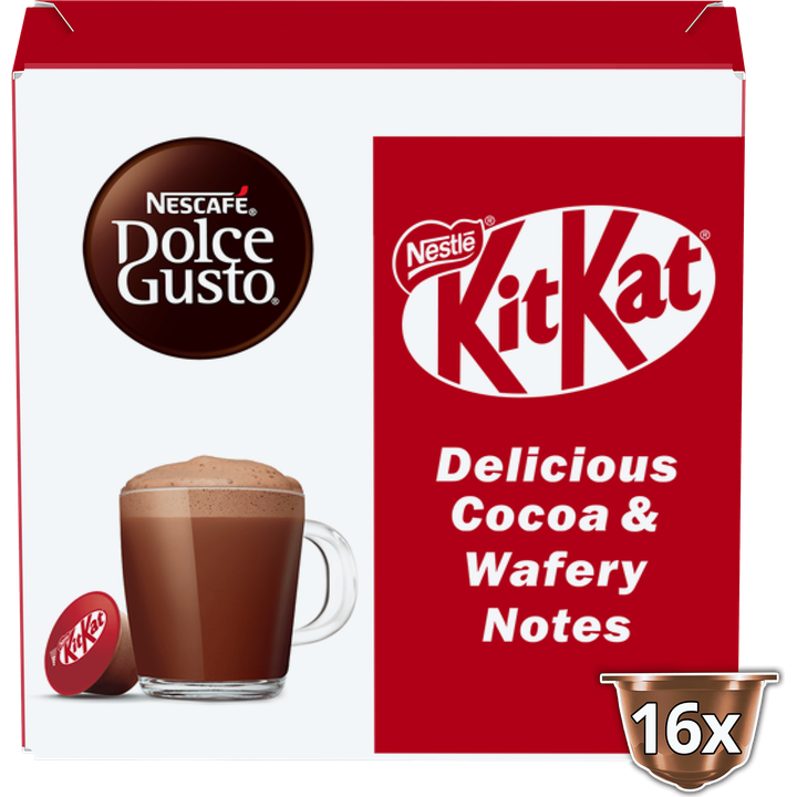 NESCAFÉ Dolce Gusto, Chocolademelk Capsules KitKat, 16 cups, 256 gr