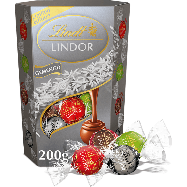 Lindt Lindor Cornet Silver Chocoladebonbons 200g
