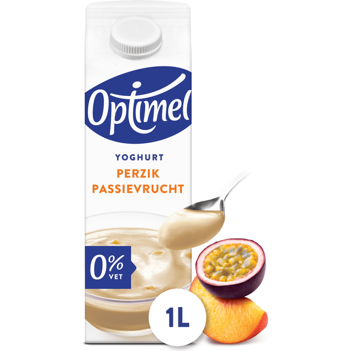 Optimel Magere Yoghurt Perzik Passievrucht 0% Vet 1L