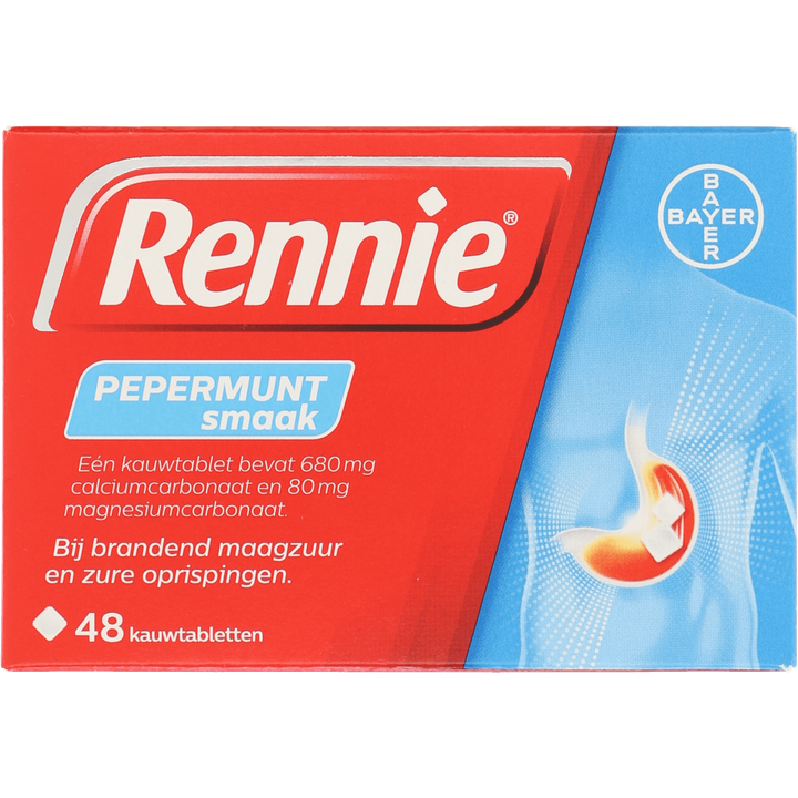 Rennie Maagbeschermer Kauwtablet Pepermunt 48 Stuks