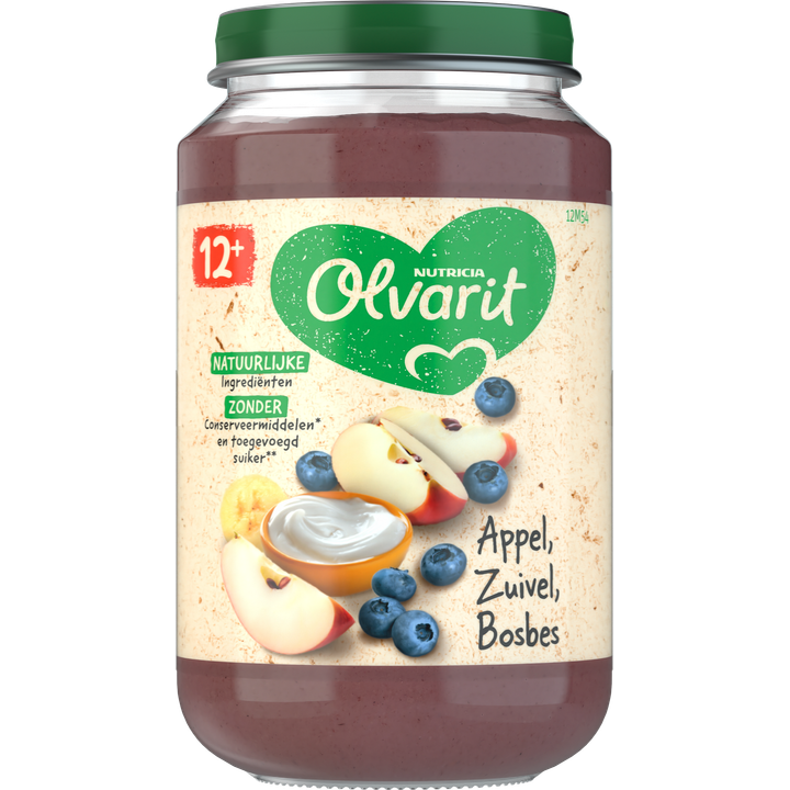 Olvarit Appel Zuivel Bosbes 12+ Maanden 200 g