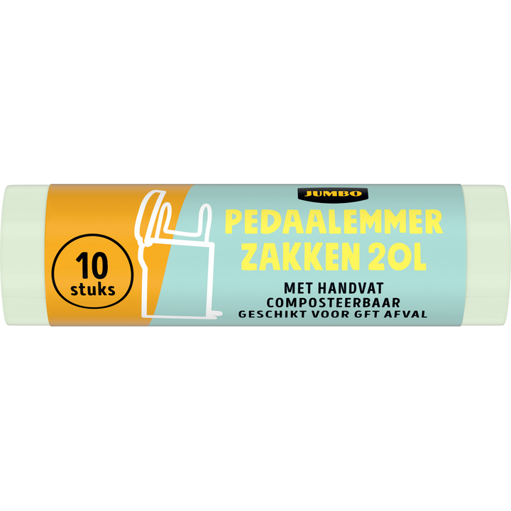 Jumbo Pedaalemmerzakken Biologisch 20 L met Handvat 10 Stuks