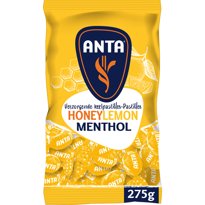 Anta Flu Anta Verzorgende Keelpastilles Honey Lemon Menthol 275 g