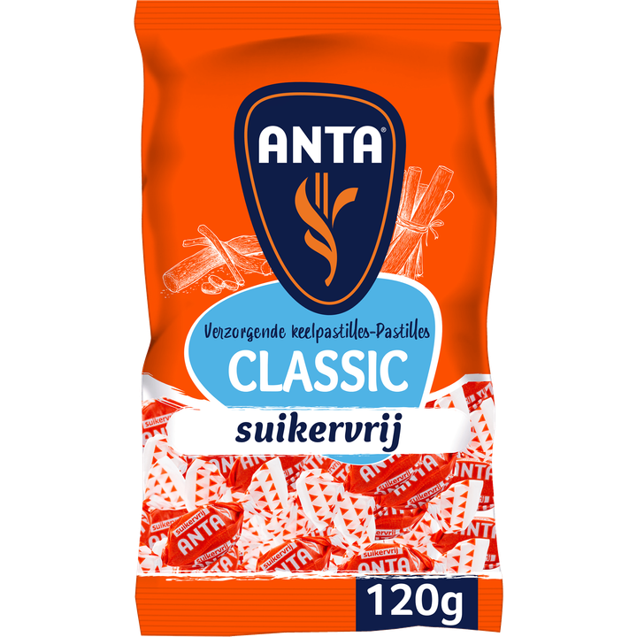 Anta Flu Anta Verzorgende Keelpastilles Classic Suikervrij 120 g