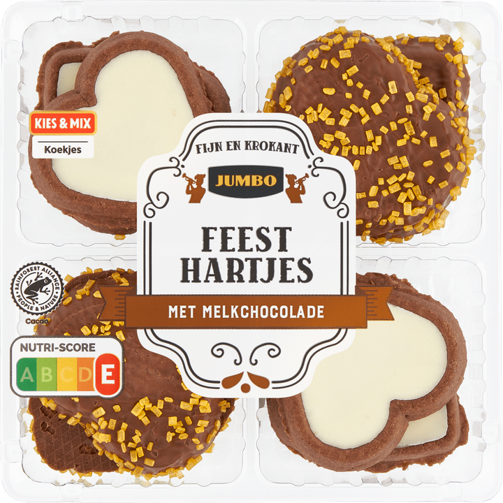 Feesthartjes met Melkchocolade