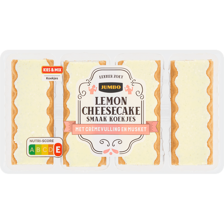 Lemon Cheesecake Smaak Koekjes met Crèmevulling en Musket