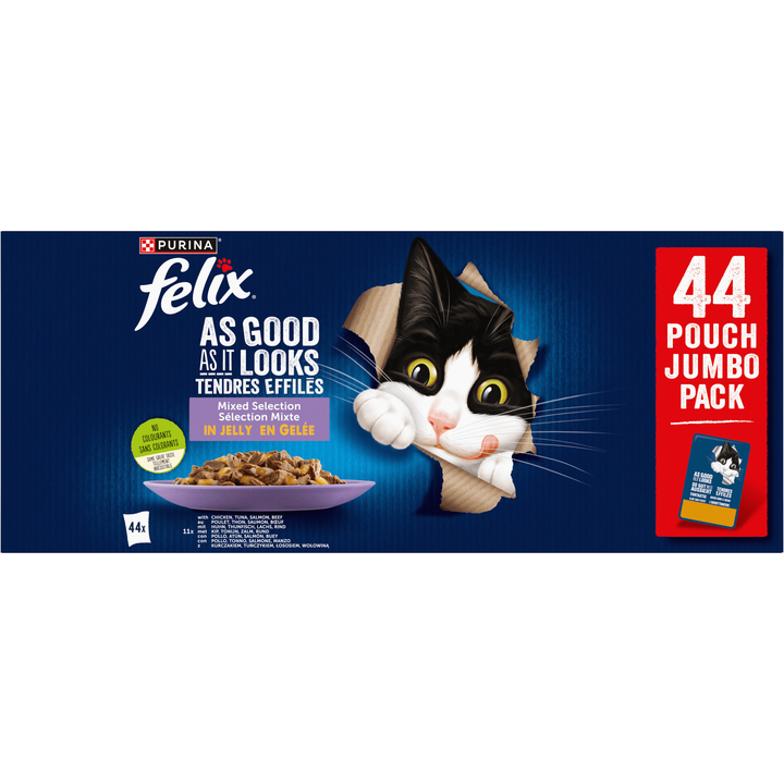 FELIX® Elke Dag Feest Mix Selectie in Gelei Kattenvoer 44x85g