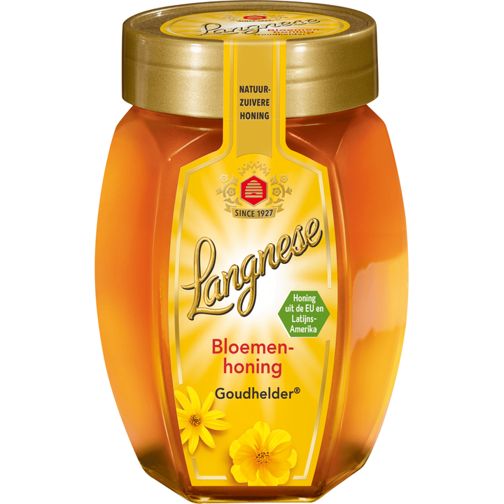 Langnese Bloemenhoning Goudhelder 375g