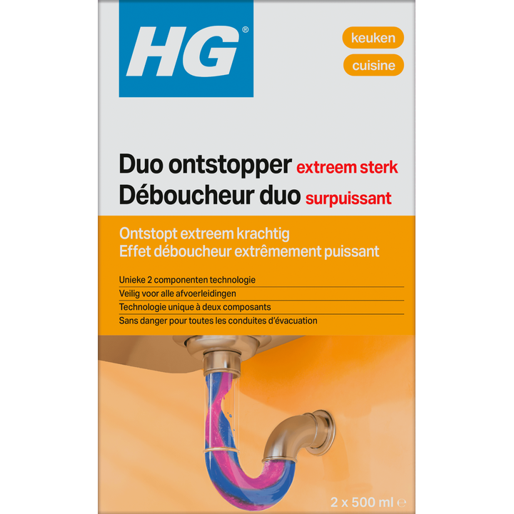 HG Duo Ontstopper Extreem Sterk 2x 500ml