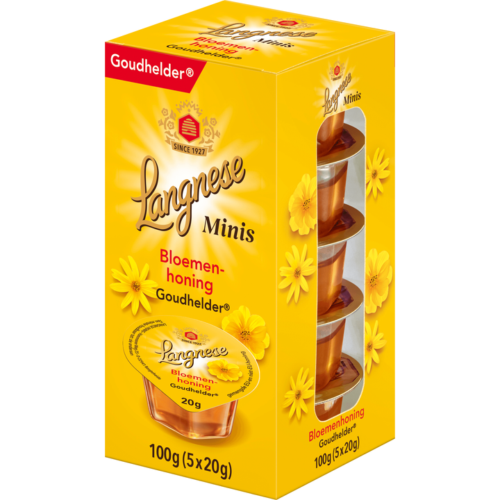 Langnese Bloemenhoning Goudhelder Minis 5 x 20g