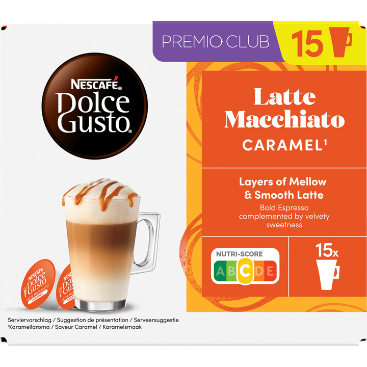 NESCAFÉ Dolce Gusto, Koffiecapsules Caramel Macchiato, 30 cups, 273 gr