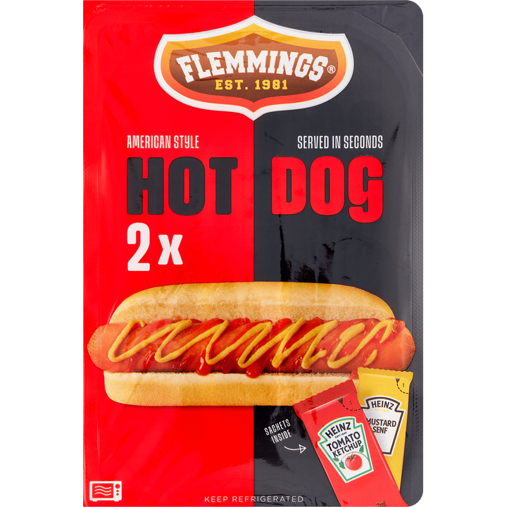 Flemmings American Style Hot Dog 2 Stuks 218,5 g bestellen? | Jumbo