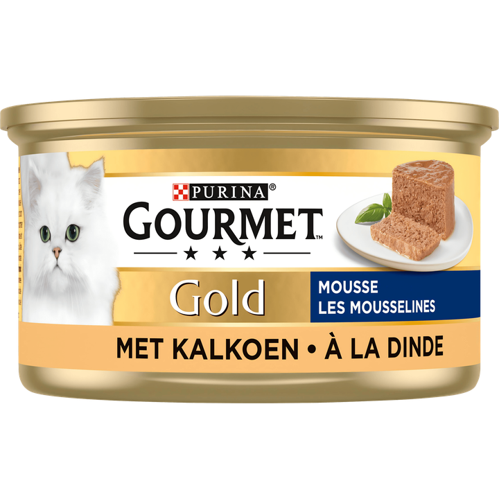 Gourmet Gold Mousse Kattenvoer nat met Kalkoen