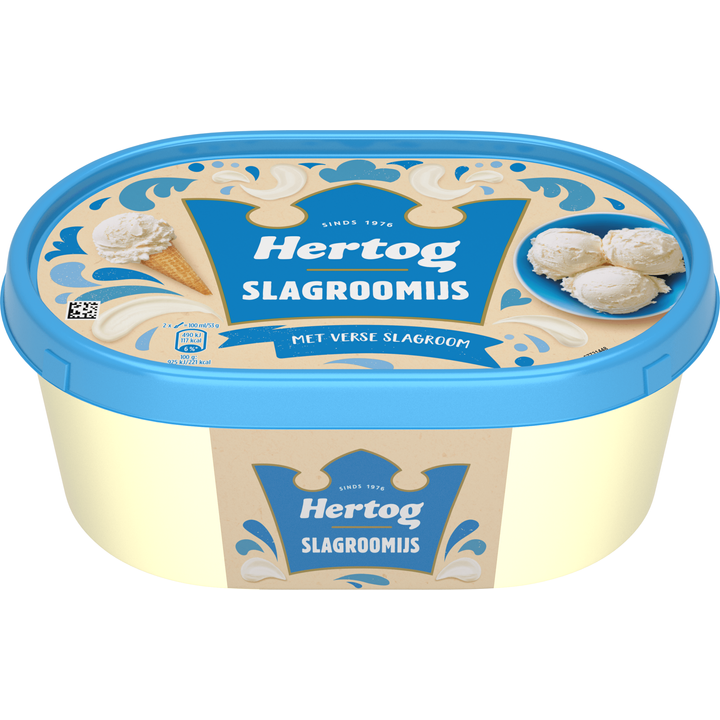 Hertog IJs IJssalon Slagroom 900ml