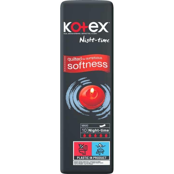 Kotex Maxi Night Time Maandverband 10 Stuks