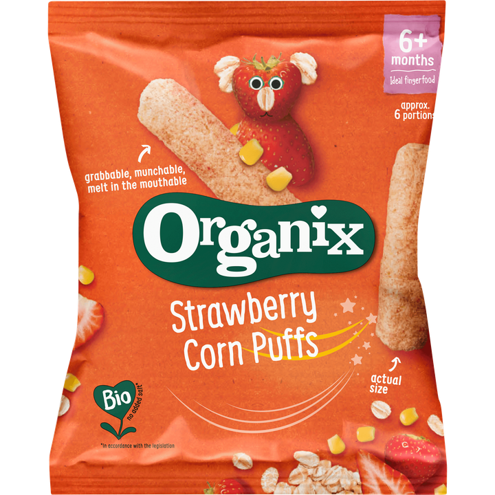 Babysnack Strawberry Corn Puffs 6+M