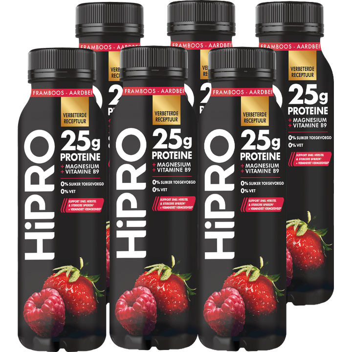 HiPRO Protein Drink Framboos Aardbei 6 x 300 ml