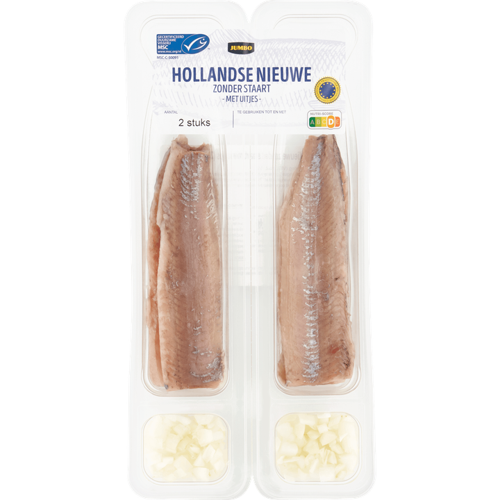 Jumbo Haring Hollandse Nieuwe Zonder Staart met Uitjes 2 Stuks
