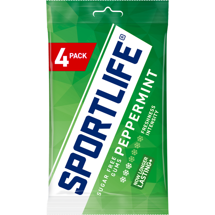 Sportlife Peppermint Suikervrije kauwgom 4 x 18 g