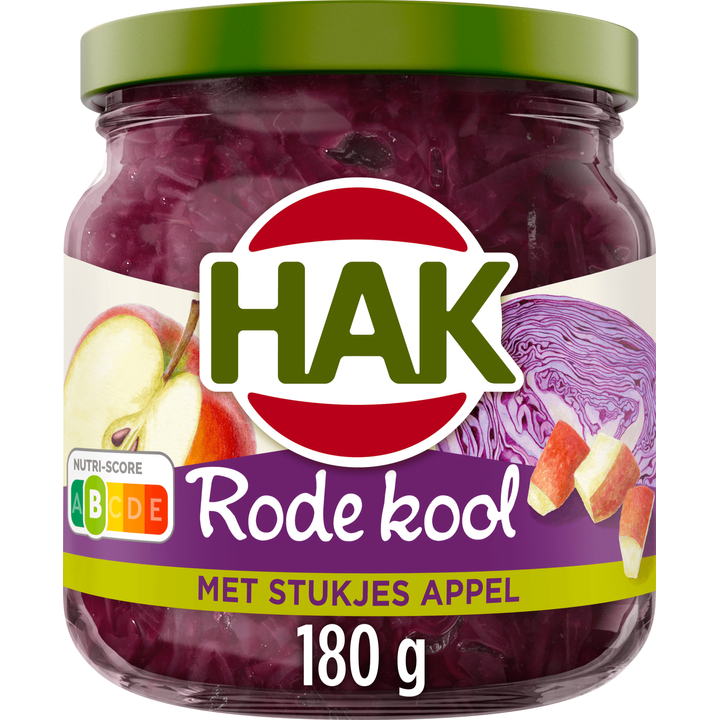 Hak Rode Kool met Stukjes Appel 180 g