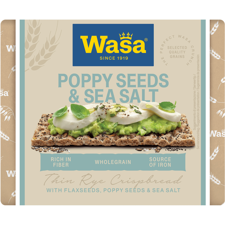Wasa Crunchy Twist Poppy Seeds & Sea Salt 245 g