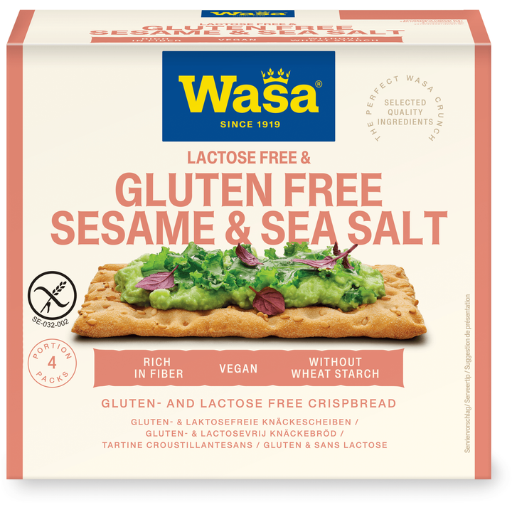 Wasa Gluten- & Lactosevrij Knäckebröd Sesame & Sea Salt 240 g