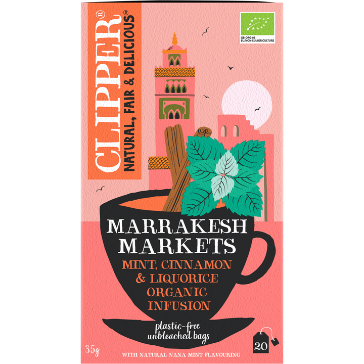 Clipper Marrakesh Markets Mint, Cinnamon & Liquorice Organic Infusion 20 Zakjes 35 g