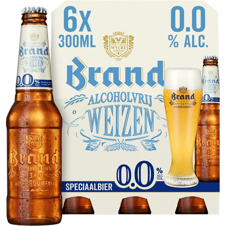 Brand Weizen 0.0 Bier Fles 6 x 300ml