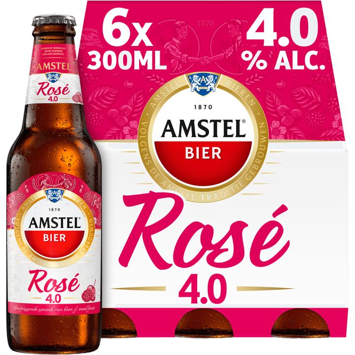 Amstel Rosé Bier Fles 6 x 300ml