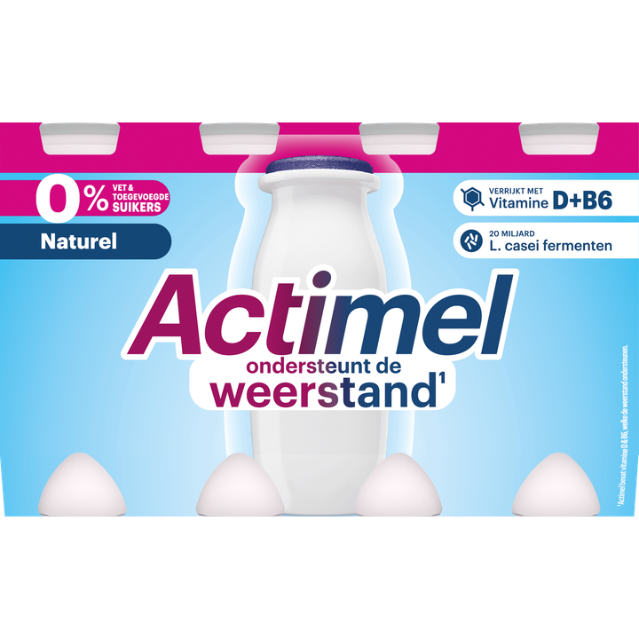 Actimel 0% Drinkyoghurt Naturel 8 x 100 ml