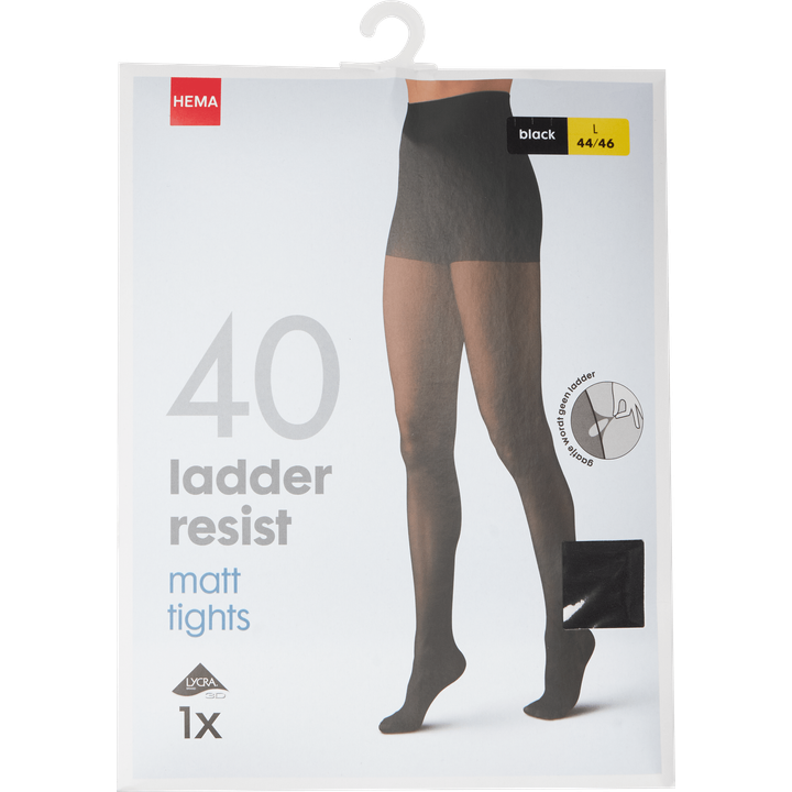Panty Ladder Resist 40D, 44/46, Zwart