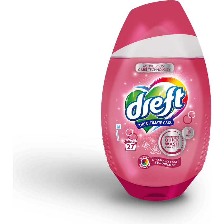 Dreft Quick Wash Pink- Fragrance Boost, 27 Wasbeurten