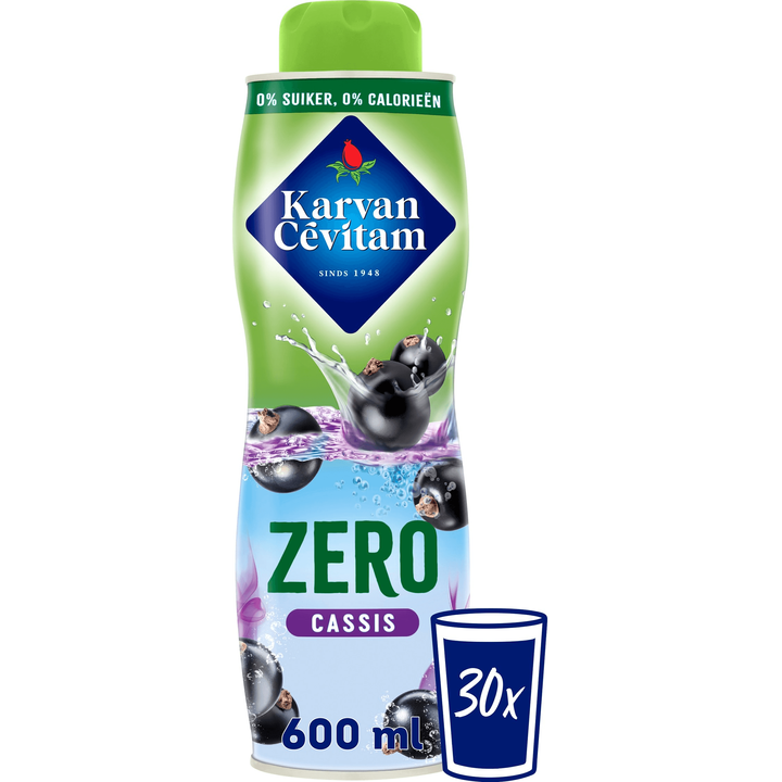 Karvan Cévitam Zero Cassis Siroop 600 ml