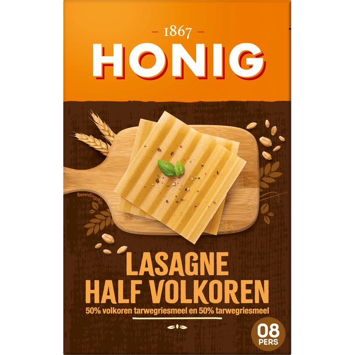 Honig Lasagne Half Volkoren 250 g