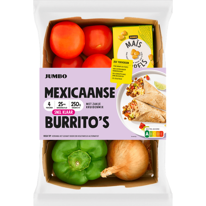 Mexicaanse Burrito's Verspakket 4 Personen