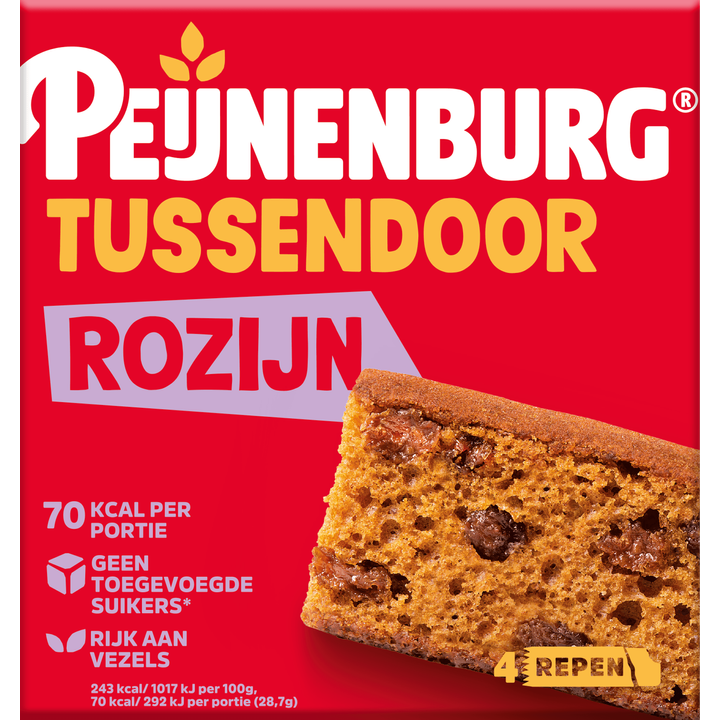 Ontbijtkoekrepen Met Rozijnen 115g