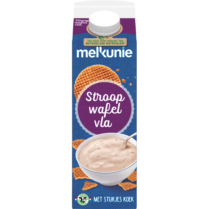 Stroopwafel Vla met Stukjes Koek 1 L