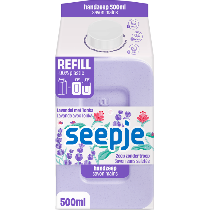 Handzeep Lavendel Tonka Navulling 500 ML