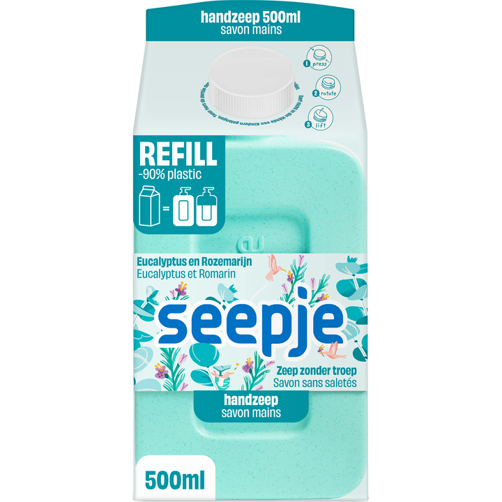 Handzeep Eucalyptus Rozemarijn Navulling 500 ML