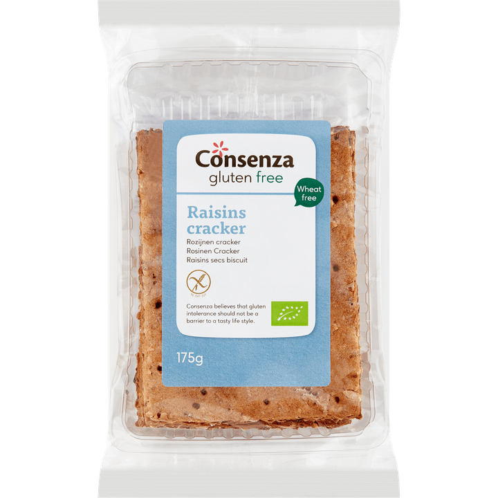 Consenza Gluten Free Rozijnen Cracker 175 g