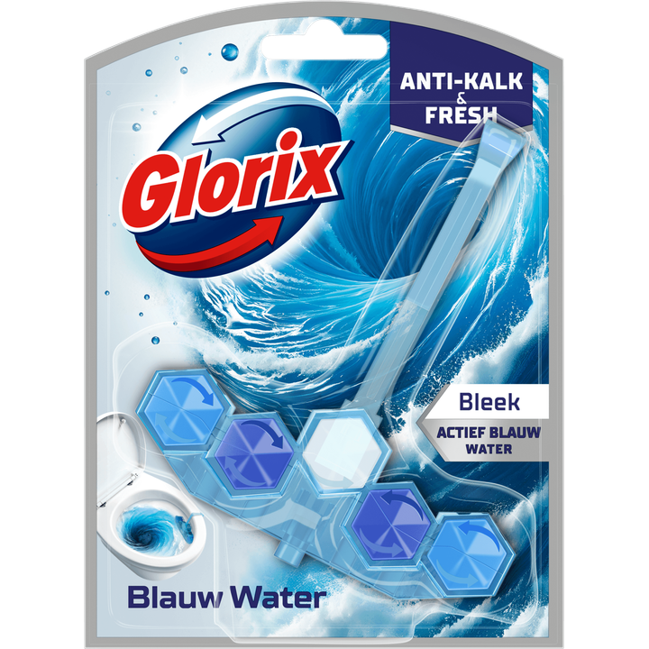 Glorix Actief Blauw Water Toiletblok Bleek 1 stuk