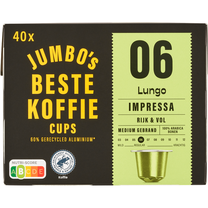 Jumbo's 06 Lungo Impressa Koffiecups 40 Stuks bestellen? | Jumbo