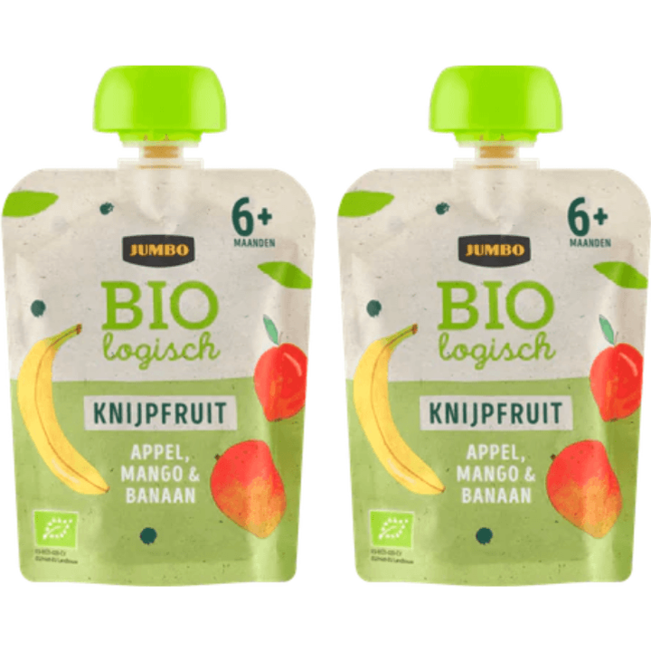 Biologisch Knijpfruit Appel, Mango & Banaan 6+ Maanden