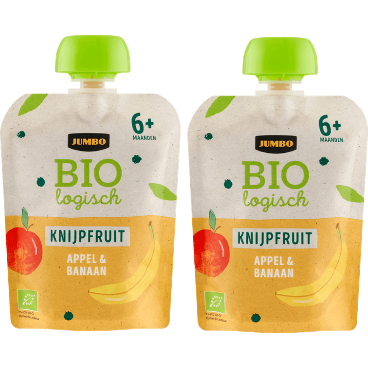 Biologisch Knijpfruit Appel & Banaan 6+ Maanden