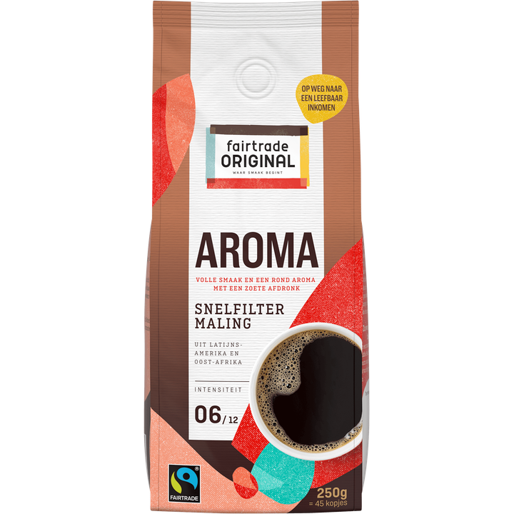 Fairtrade Original Aroma Snelfilter Maling 250 g